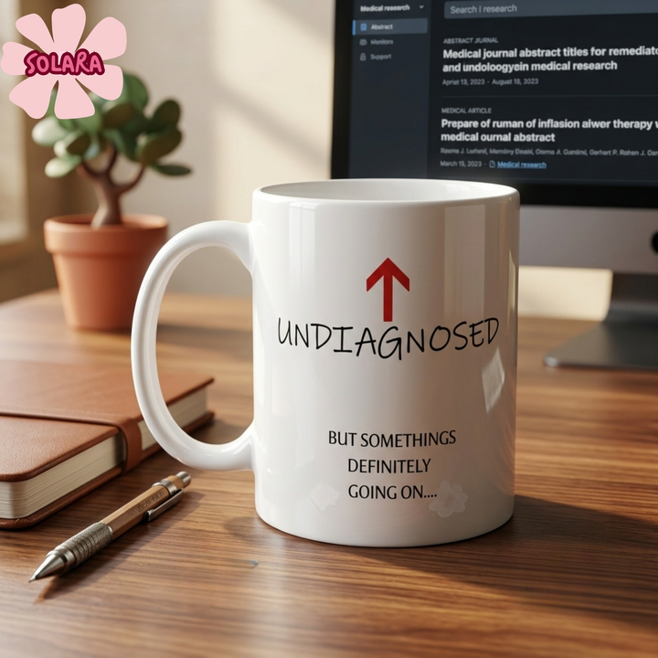 Undiagnosed Mug, Funny Mental Health Coffee Cup